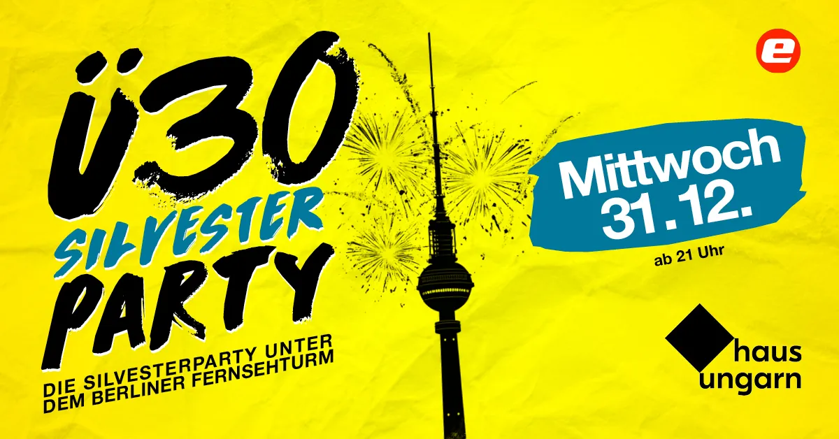 Motiv der Ü30 Silvesterparty 2025